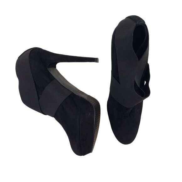 Stuart Weitzman Suede Leather Platform Heels Size 10 (est) - Picture 3 of 8